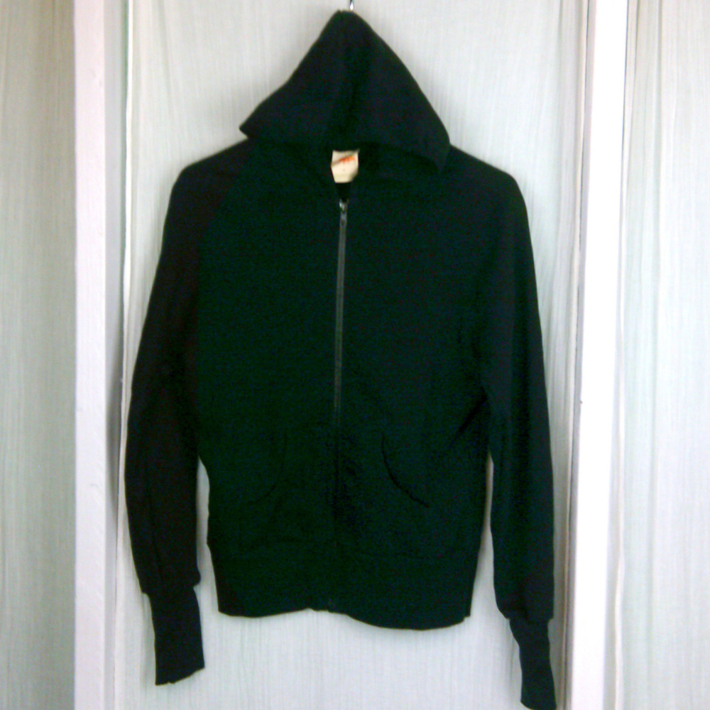Black organic cotton hoodie